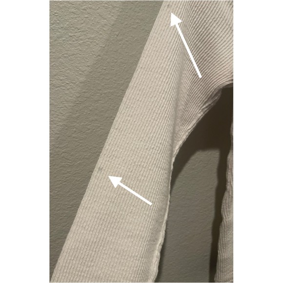 MADEWELL Texture And Thread Knot Long Sleeve Antique White Sweatshirt - Picture 4 of 5